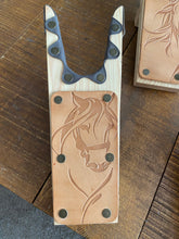 Load image into Gallery viewer, BOOT JACK: HORSE WITH EMBOSSED LEATHER