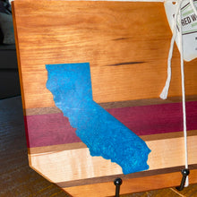 Load image into Gallery viewer, CHARCUTERIE BOARD: MINI CALIFORNIA CHERRY PURPLE HEART RESIN INLAY