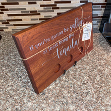 Load image into Gallery viewer, BOARD: TEQUILA MINI BOARD WITH MATCHING SHOT GLASSES MAHOGANY