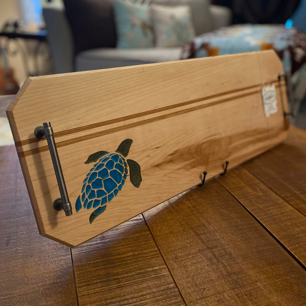 BATH / CHARCUTERIE TRAY: MAPLE WITH TURTLE RESIN INLAY