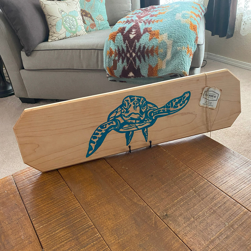 CHARCUTERIE BOARD: MAPLE LARGE WITH TURTLE RESIN INLAY