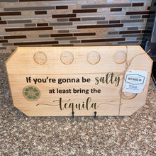 Load image into Gallery viewer, BOARD: TEQUILA BOARD WITH MATCHING SHOT GLASSES MAPLE #1
