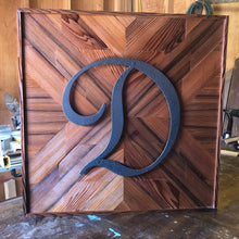 Load image into Gallery viewer, RECLAIMED WOOD WITH CUSTOM METAL NAME DISPLAY
