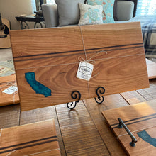 Load image into Gallery viewer, CHARCUTERIE BOARD: CALIFORNIA CHERRY WITH RESIN INLAY

