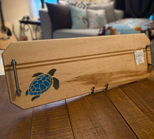 Load image into Gallery viewer, BATH / CHARCUTERIE TRAY: MAPLE WITH TURTLE RESIN INLAY
